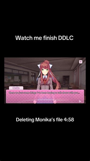 idk if i actually finished it buttt ima play in like a lil bit #ddlc #ddlcyuri #ddlcmonika #ddlcnatsuki #ddlcsayori