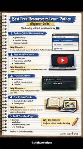 Best Free resources to learn python 🔥🚀