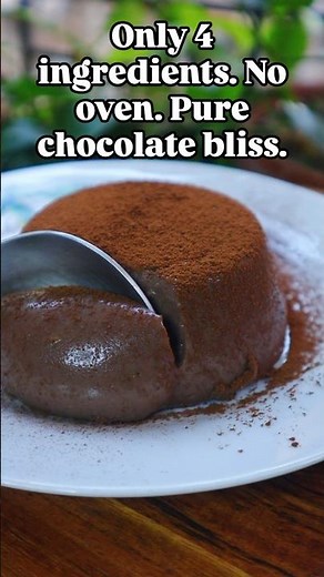 4 Ingredient Chocolate Pudding | Easy No Oven Dessert Recipe 🍫