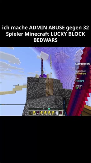 ich mache ADMIN ABUSE gegen 32 Spieler Minecraft LUCKY BLOCK BEDWARS #07