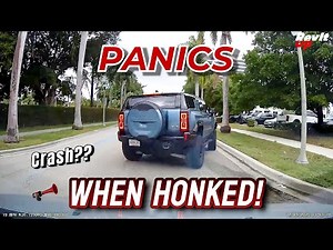 HUMMER DRIVER PANICS WHEN HONKED! Bad Driving, Car Crashes, Close Calls! Dashcam Videos 858