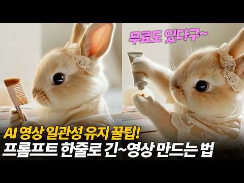 AI 영상 일관성 고민 끝! 🎬 프롬프트 한줄로 여러개의 영상 길~게 만드는 꿀팁 공개합니다~💸