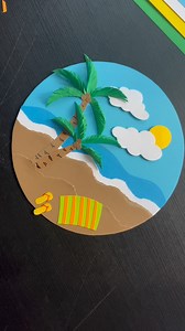 🏖️☀️ Summer’s calling and we’re crafting the cutest beach scene ever — no sunscreen required! Grab your paper, scissors, and a splash of imagination. Let’s bring those sunny vibes to your desk! 🌊🌴✨ #PaperCrafts #SummerDIY #BeachVibes #beach #summerdiy #summercrafts #paperscene #papercollage #papercollageart #diybeach #summertime #summerfun #summervibes #crafts #papercrafts | Craftish Corner