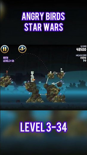 Level 3-34: 3 Stars with ONE Bird (Hoth) in Angry Birds Star Wars! 😱