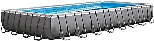 Intex 32ft X 16ft X 52in Rectangular Ultra Frame Pool Set with Filter Pump & Saltwater System