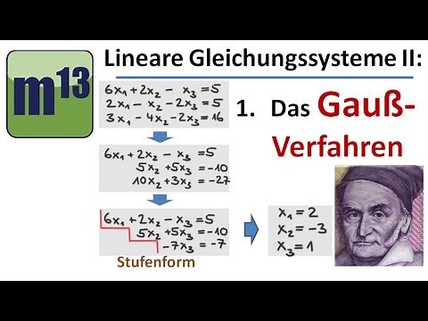 Lineare Gleichungssysteme mit Gauß-Verfahren lösen