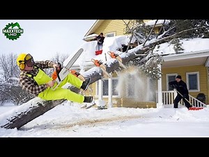Man Almost DIES While Cutting A Tree | Tree Cutting Fails & Tree Falling on Houses Compilation #6