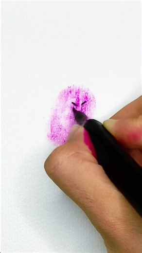 How to Draw a Funny Fingerprint Runner 🏃‍♂️💨 | Easy & Cute Art Tutorial #drawing #fingerprintart