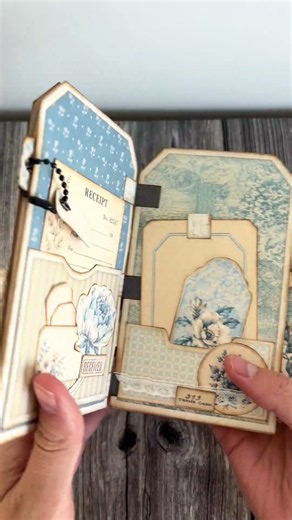 Anyone can make this mini journal! #junkjournal #blue #scrapbooking