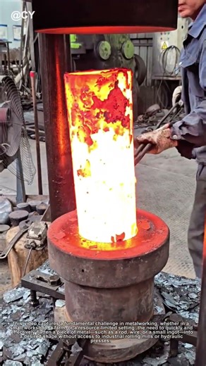 DIY Metal Flattening Hack! Quick & Easy Shaping 🌾🦀↓ (Metalworking, Survival Skills)