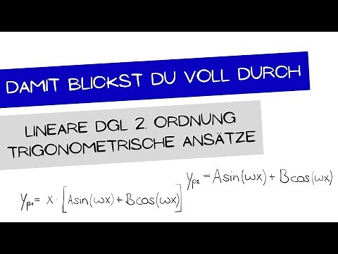 Linear second-order differential equations - trigonometric solutions - explained quickly and easily