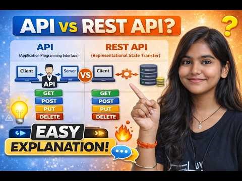 API vs REST API Explained in 2 Minutes 🔥 | Real Life Example (Hindi + English)