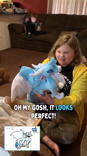 Budsies on Instagram: "This is one of those "wow" moments they'll always remember. The moment they held their character in their hands for the first time. 🩵 When something they pictured in their head became real as a Budsies plushie. 🥰"