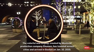 3.8K views · 19 reactions | How cool is this? This is "Loop," a new art installation in Boston's Seaport. Hop inside the cylinder and pull back and forth on a lever to create a story that looks like like a flip-book. https://trib.al/OmDkyUa | MassLive | Facebook