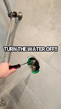 Leaking Hans Grohe shower valve repaired with Delta parts by a Grandmaster Service plumber #friday