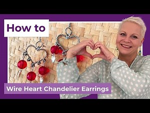 Wire Heart Chandelier Earrings