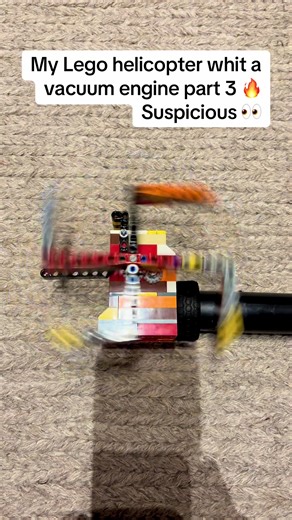 Lego Helicopter with Vacuum Engine - Part 3 Exploration