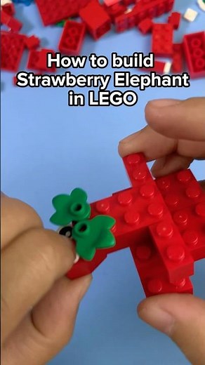 How to build Strawberry Elephant in LEGO with Brickify! 🍓