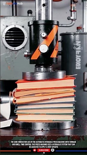 Innovation Technology Precision Automatic Book Stack Pressing with Hydraulic Press Machine #tech