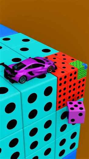 SimRush on Instagram: "Endless Dice Road 🚗💜 Infinite Zoom Loop! 🎲✨ #oddlysatisfying #3danimation #infiniteloop #satisfying"