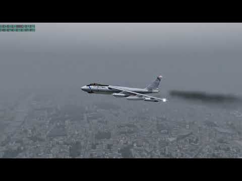 Flying the B-47 Bomber into violent weather IMC in X-Plane 12