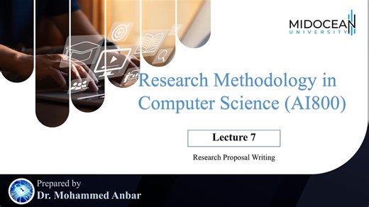Research Methodology in Computer Science - AI800 - Lecture 7