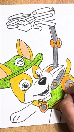 Tracker drawing from Paw Patrol #shorts #shortsfeed #pawpatrol