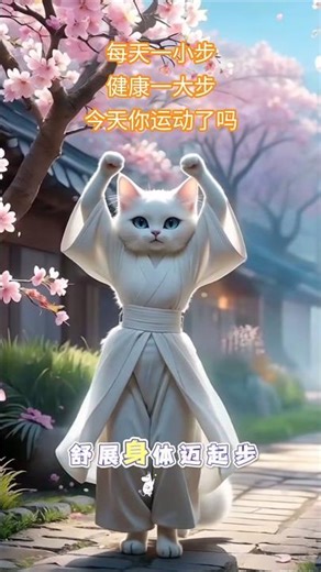 每天一小步 健康一大步 你今天运动了吗#猫 #cute #cat #kitten #宠物 #小猫 #健康