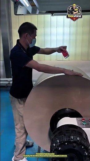 Finishing Process of Industrial Material Rolls by Sealing the Seam with Tape #industrialfinishing