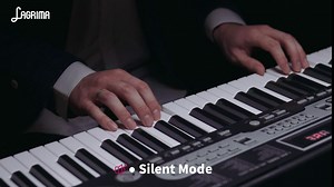 LAGRIMA LAG-730 61 Key Portable Electric Keyboard Piano with Built In Speakers, Digital Display Screen, Microphone, Dual Power Supply, Recording, Music Sheet Stand for Beginner, Kid, Adult, Black