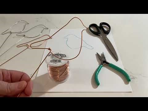 Tutorial DIY Copper Garden Stake with bird decoration Beginner Level