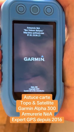 Astuce carte topo et satellite Garmin Alpha 300