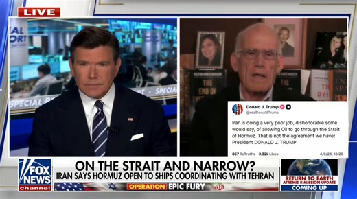 🚨President Trump on Truth Social: “Iran is doing a very poor job, dishonorable some would say, of allowing Oil to go through the Strait of Hormuz. That is not the agreement we have! President DONALD J. TRUMP”