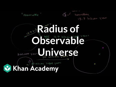 Radius of observable universe | Scale of the universe | Cosmology & Astronomy | Khan Academy