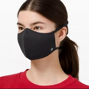 Lululemon Black Double Strap Face Mask NEW