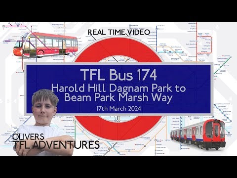 TFL BUS ROUTE 174 - Harold Hill Dagnam Park To Beam Park Marsh Way - 17th March 2024 - Full Journey