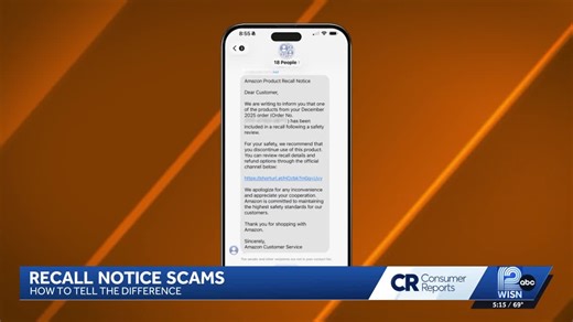 Consumer Reports: Recall notice text message scams