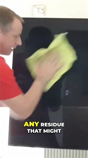 Quick TV Screen Cleaning: Simple Steps! #shorts