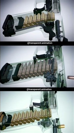 Realistic Pistol Animation | 3D Internal Mechanism Explained