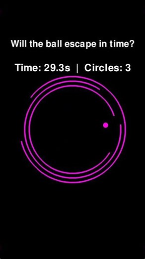Will the ball escape in time? #shorts #ball #simulation