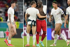 TV viewers left stunned as Italy stars strip down to pants in wild celebrations