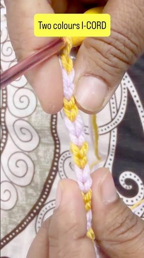 How to make i cord using two yarns