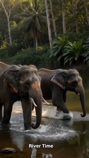 Elephant Bathing in River 🐘🌊 | হাতি গোসল করার মুহূর্ত | Nature Shorts | হাতি পানি পান করছে।