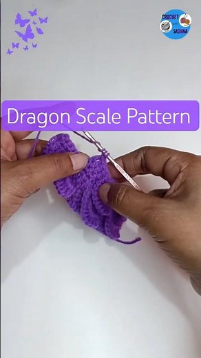 3D Layered dragon scale crochet pattern #crochetpattern #crochettrends #crochetwithsadhna #shorts