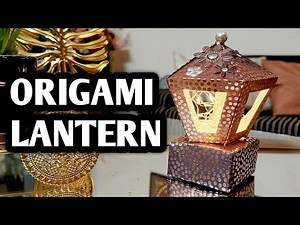 Create a BEAUTIFUL Ramadan Lantern with Origami Paper! #diy #papercraft #somiclive
