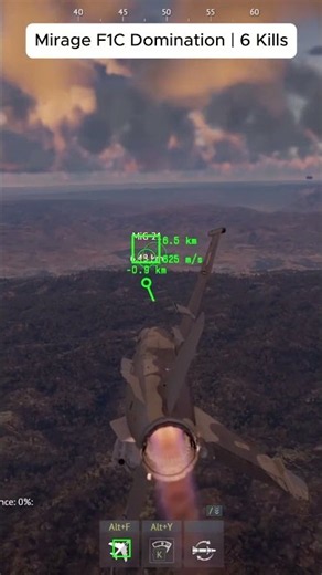 Mirage F1C Domination | 6 Kills #warthunder #gaming
