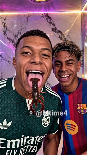 Yamal’s Tongue Prank Had Mbappé Panicking 😂💀 #parody #football #yamal