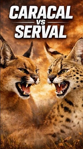 Two African Cats Clash: Caracal vs Serval