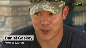 Robber unaware former Marine is behind him