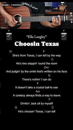 Choosin Texas - Ella Langley | EASY Guitar Chords - Guitar Lessons #chordgitar #guitarlesson